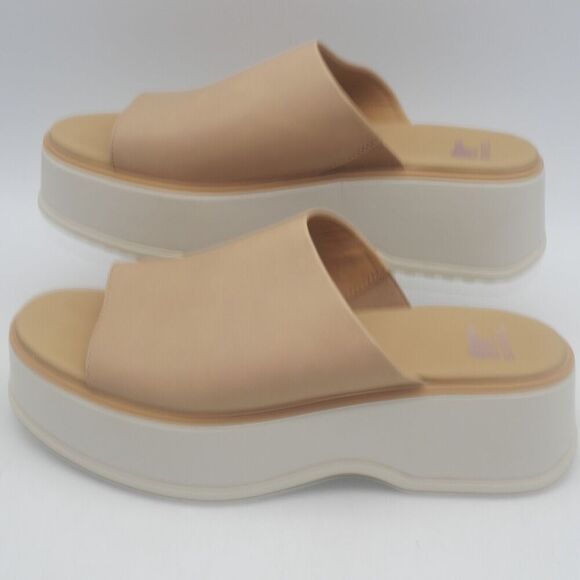 NEW SOREL Women's 10 Dayspring Slide Platform Shoes Sandal Velvet Tan Brown - Picture 3 of 7